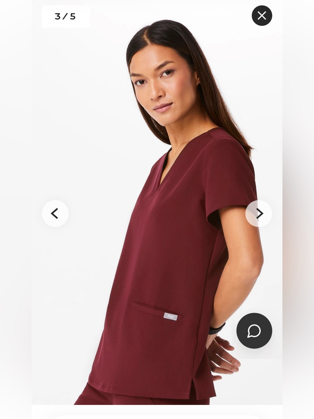 Figs Casma scrub top XS